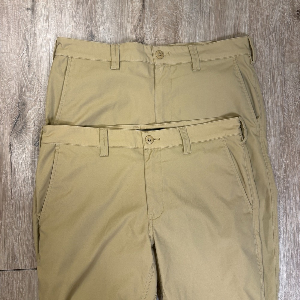 Lot of 2 Bluffworks Ascender Pants Mens 33x34 Brown Tailored Pants Travel